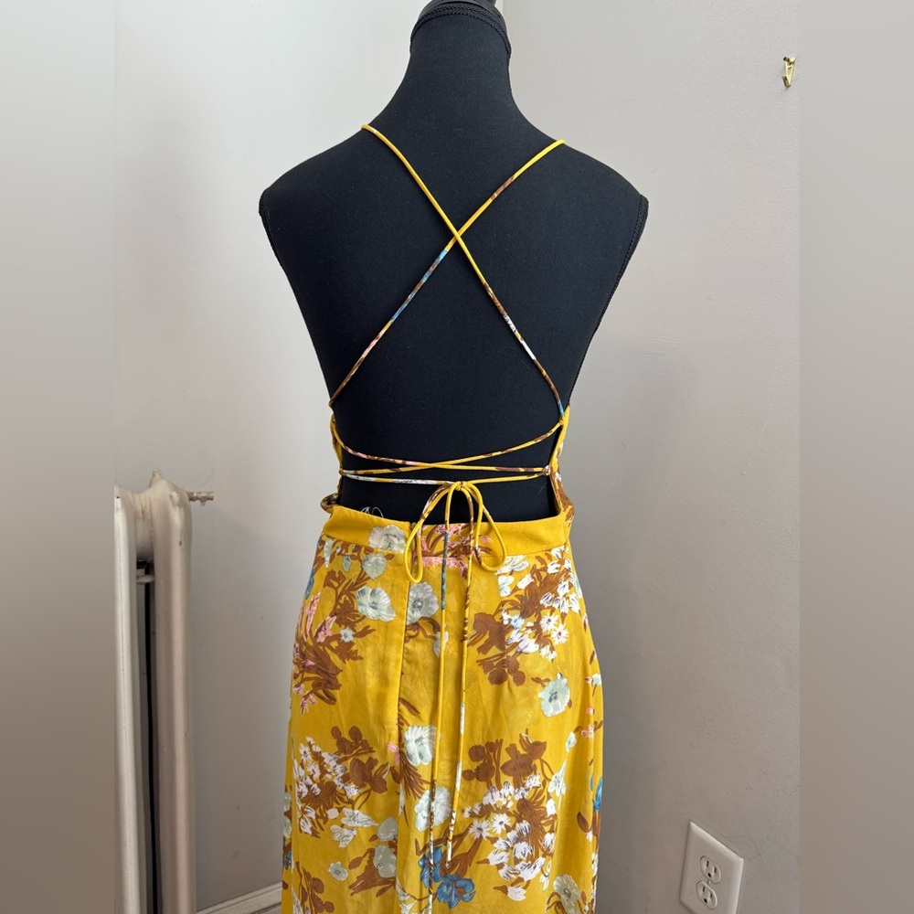 Yellow Floral Maxi Dress - Picture 4 of 7